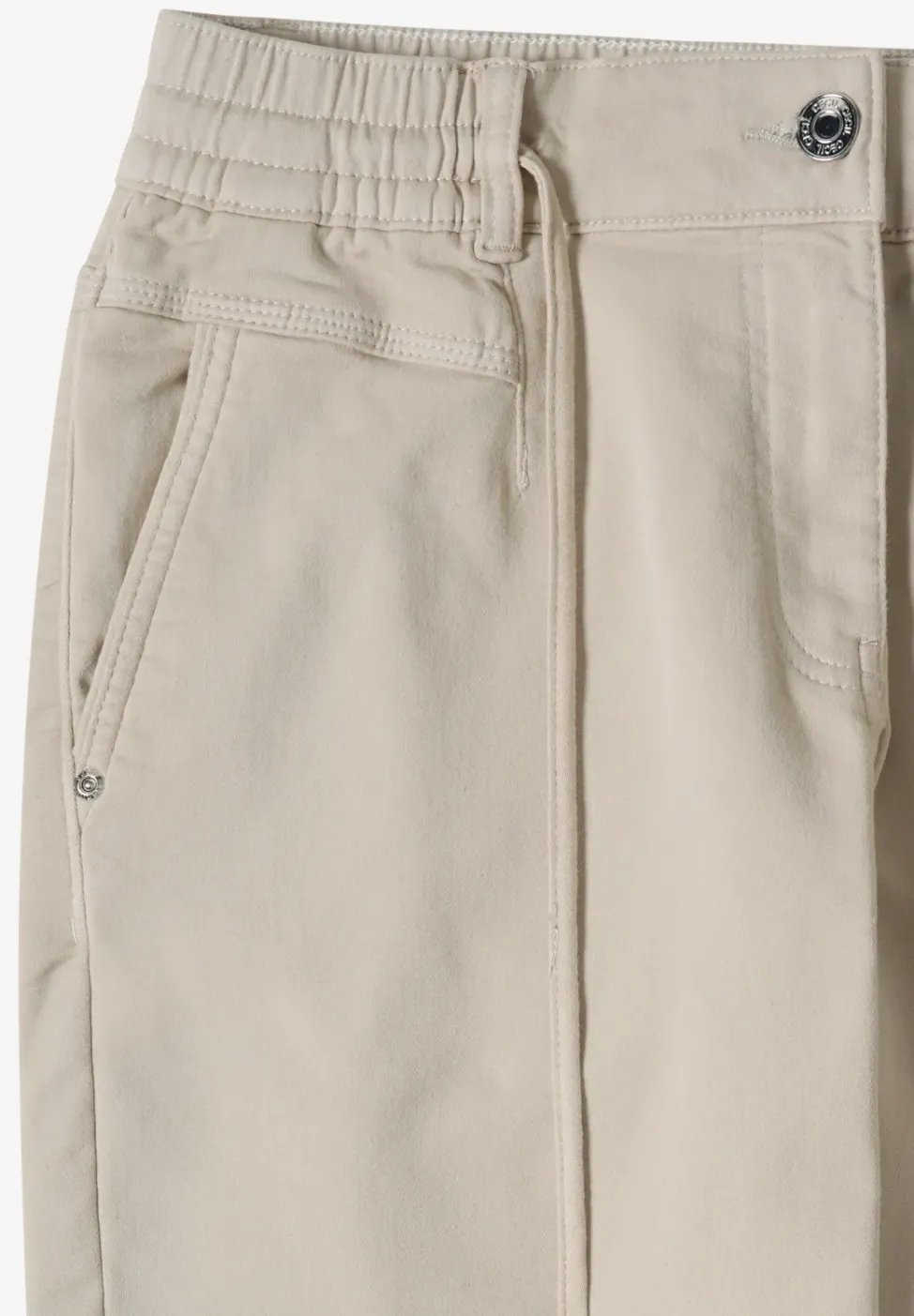 Mid Waist Slim Leg Hose im Loose Fit