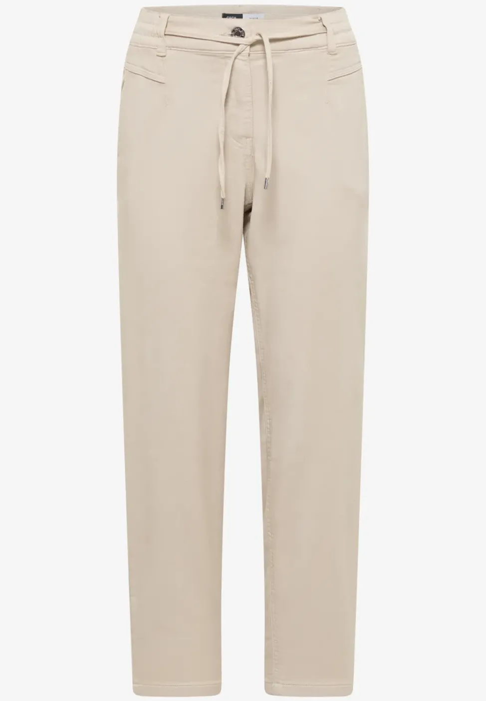 Mid Waist Slim Leg Hose im Loose Fit