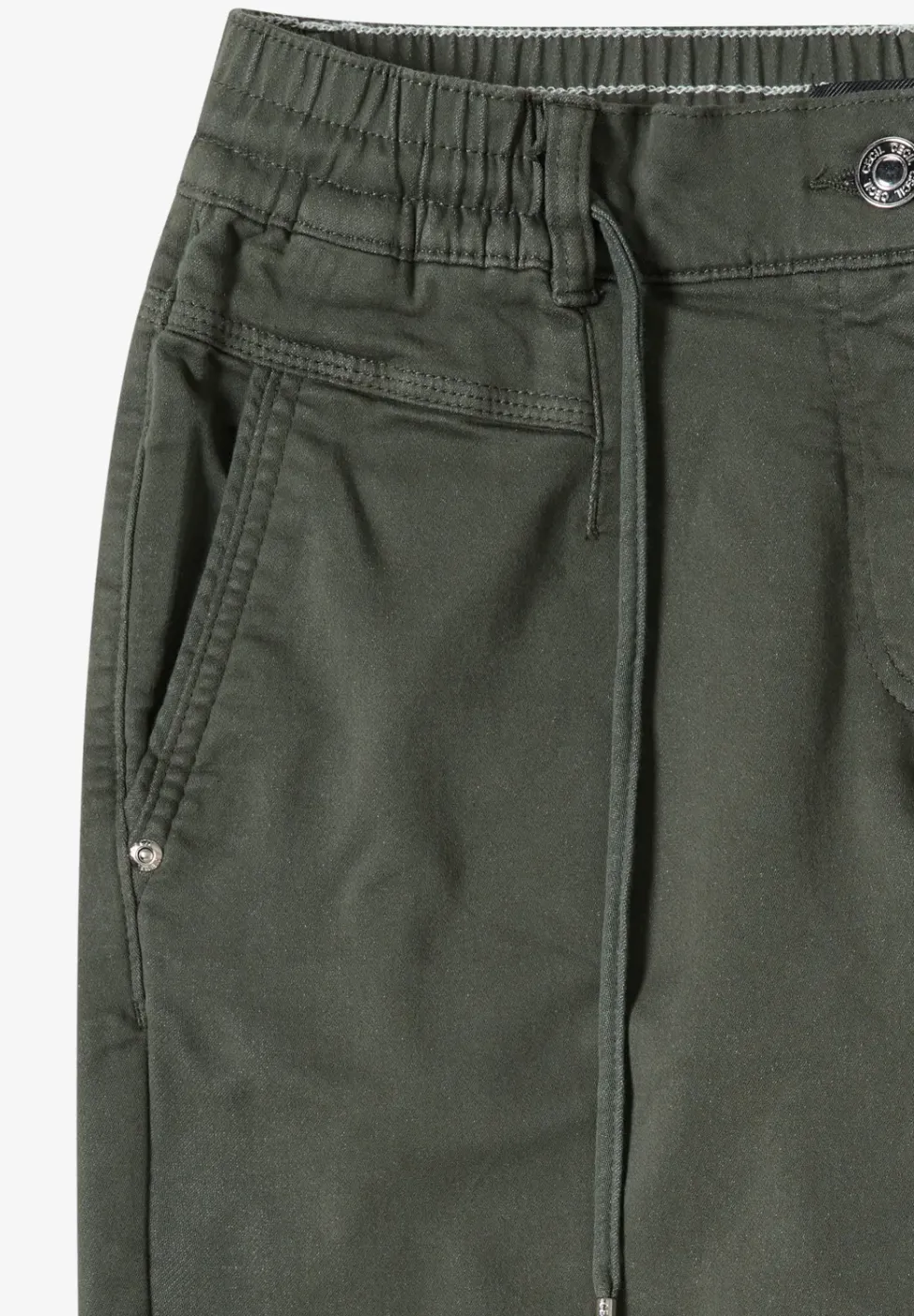 Mid Waist Slim Leg Hose im Loose Fit