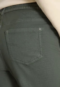 Mid Waist Slim Leg Hose im Loose Fit