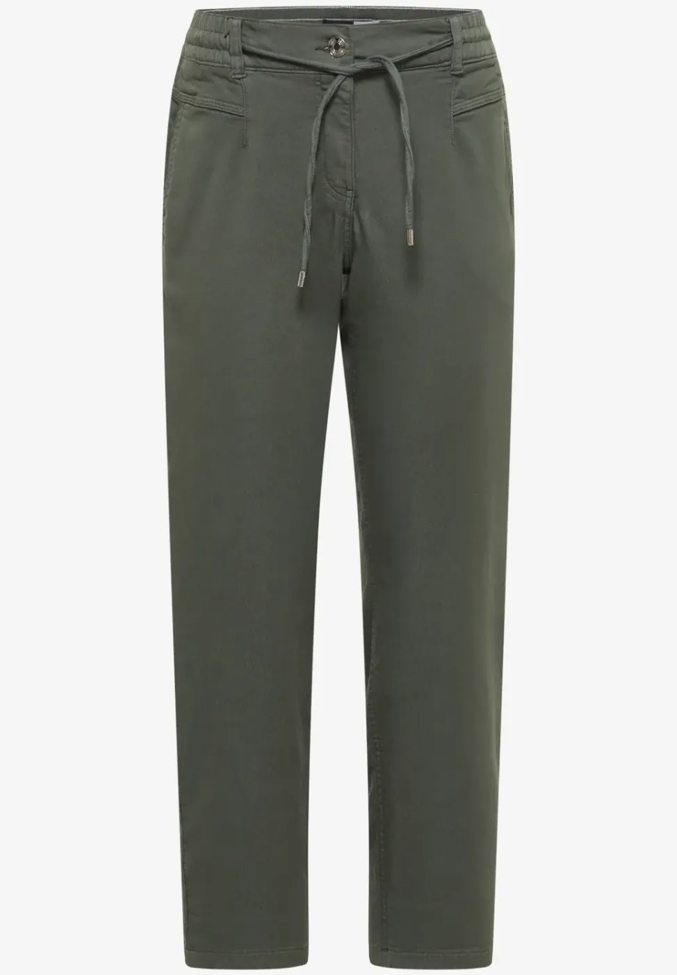 Mid Waist Slim Leg Hose im Loose Fit