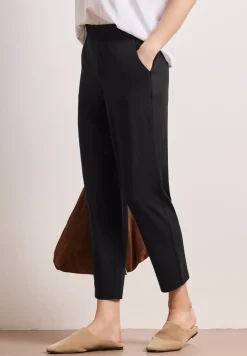 Mid Waist Slim Leg Hose im Loose Fit