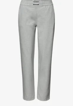 Mid Waist Slim Leg Hose mit Schnalle