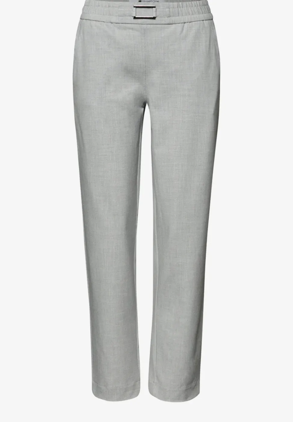 Mid Waist Slim Leg Hose mit Schnalle