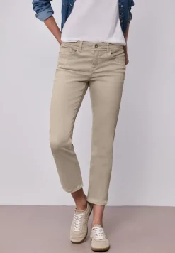 Mid Waist Straight Leg Jeans im Slim Fit
