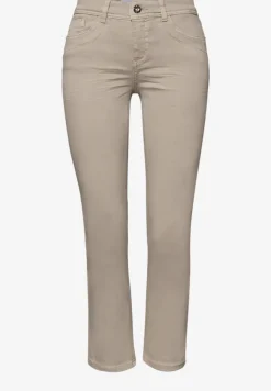 Mid Waist Straight Leg Jeans im Slim Fit
