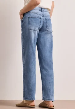 Mid Waist Straight Leg Jeans im Casual Fit