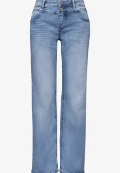 Mid Waist Straight Leg Jeans im Casual Fit
