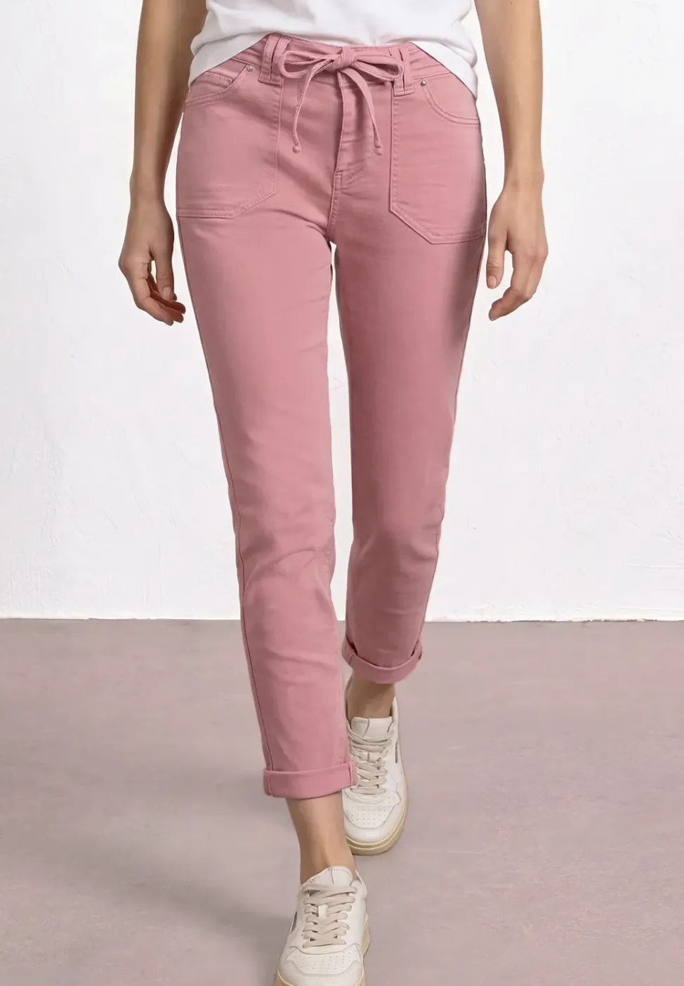 Mid Waist Tapered Leg Jeans im Loose Fit