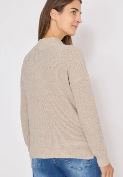 Mouliné Pullover mit Troyer