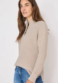 Mouliné Pullover mit Troyer