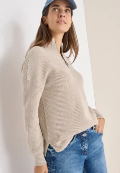Mouliné Pullover mit Troyer