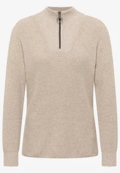 Mouliné Pullover mit Troyer