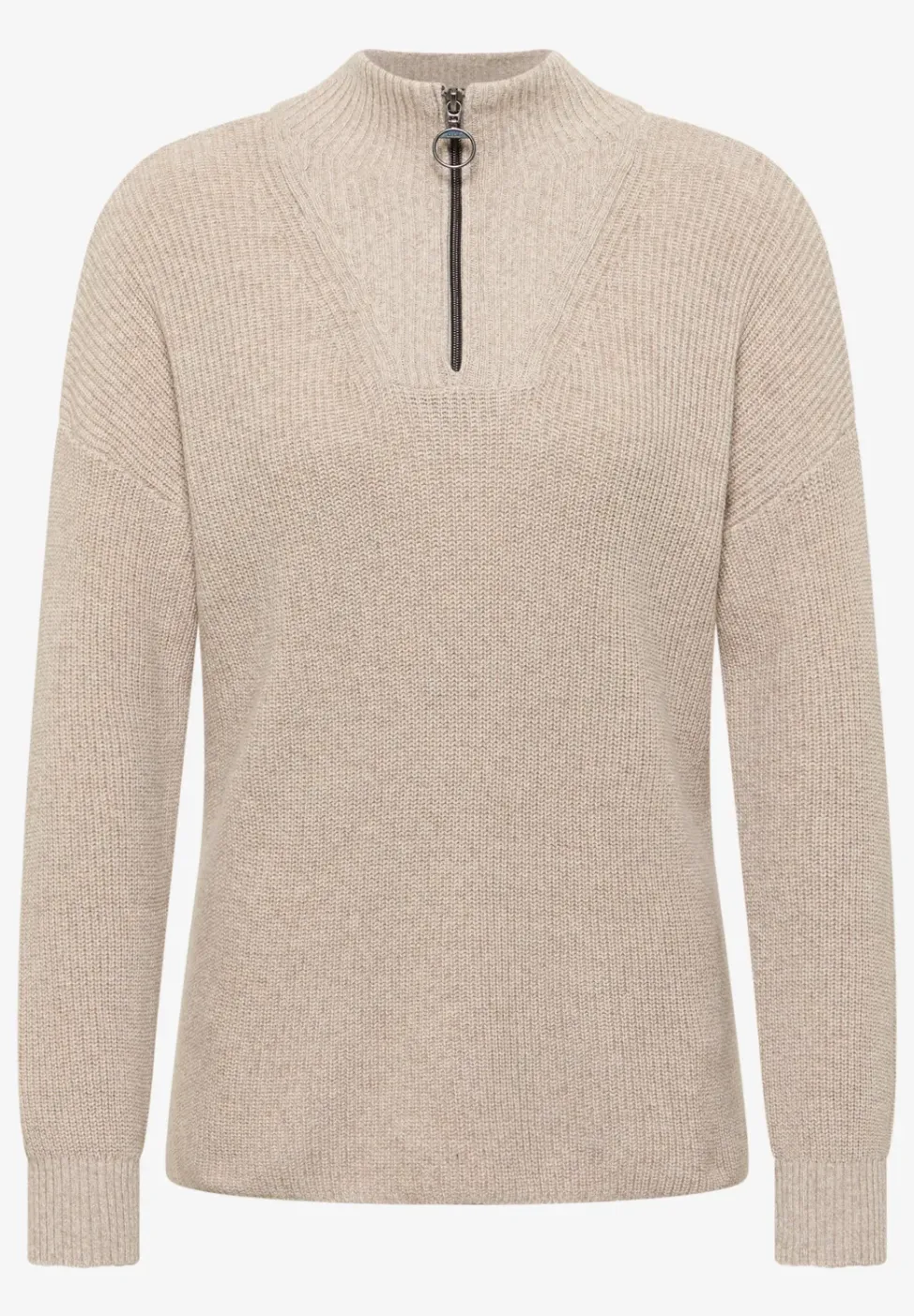 Mouliné Pullover mit Troyer