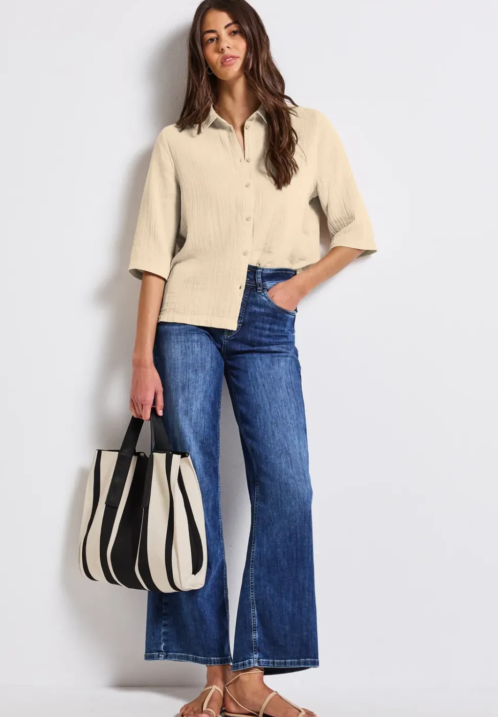 Musselin Hemdbluse