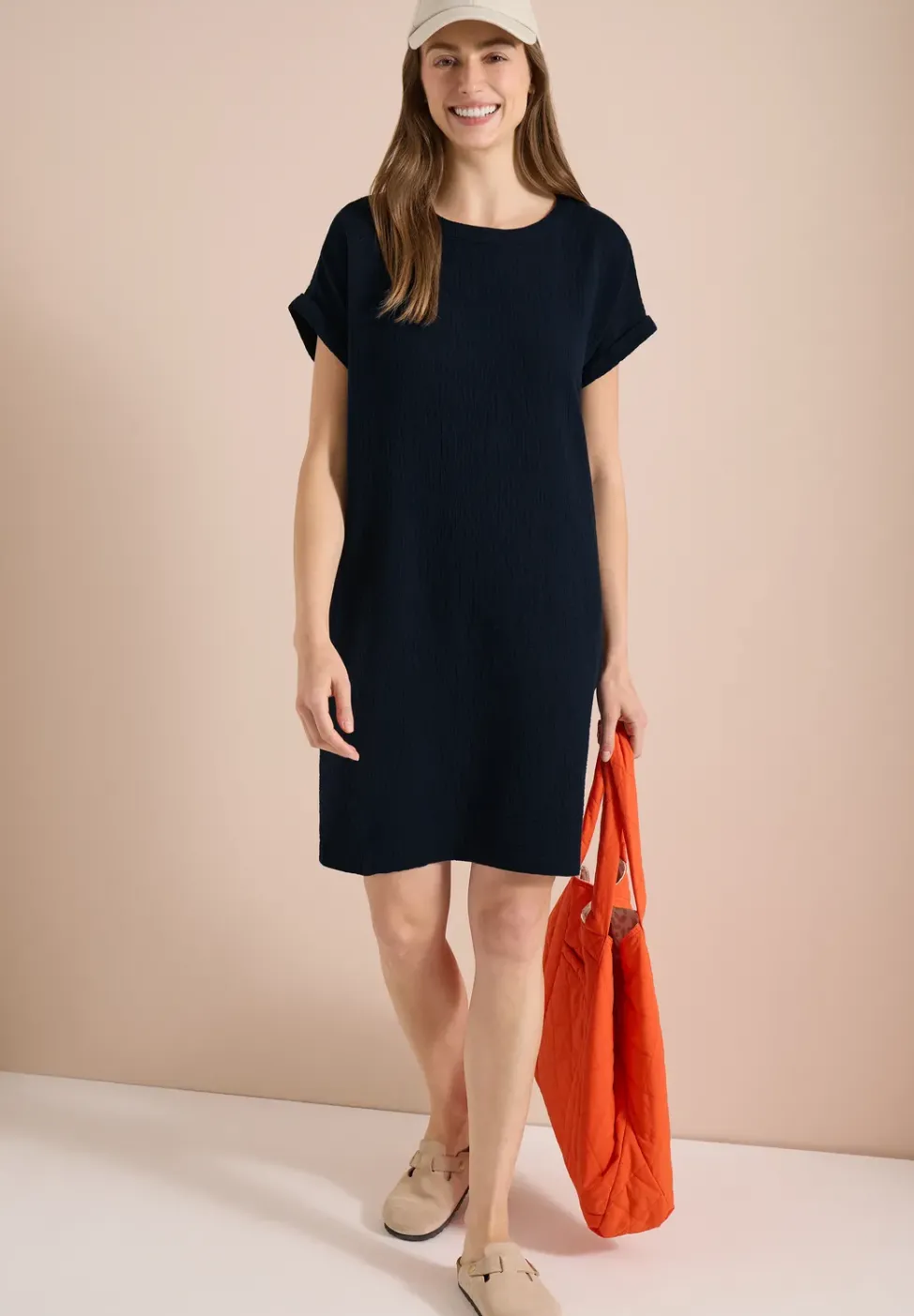Musselin Kleid mit Kurzarm