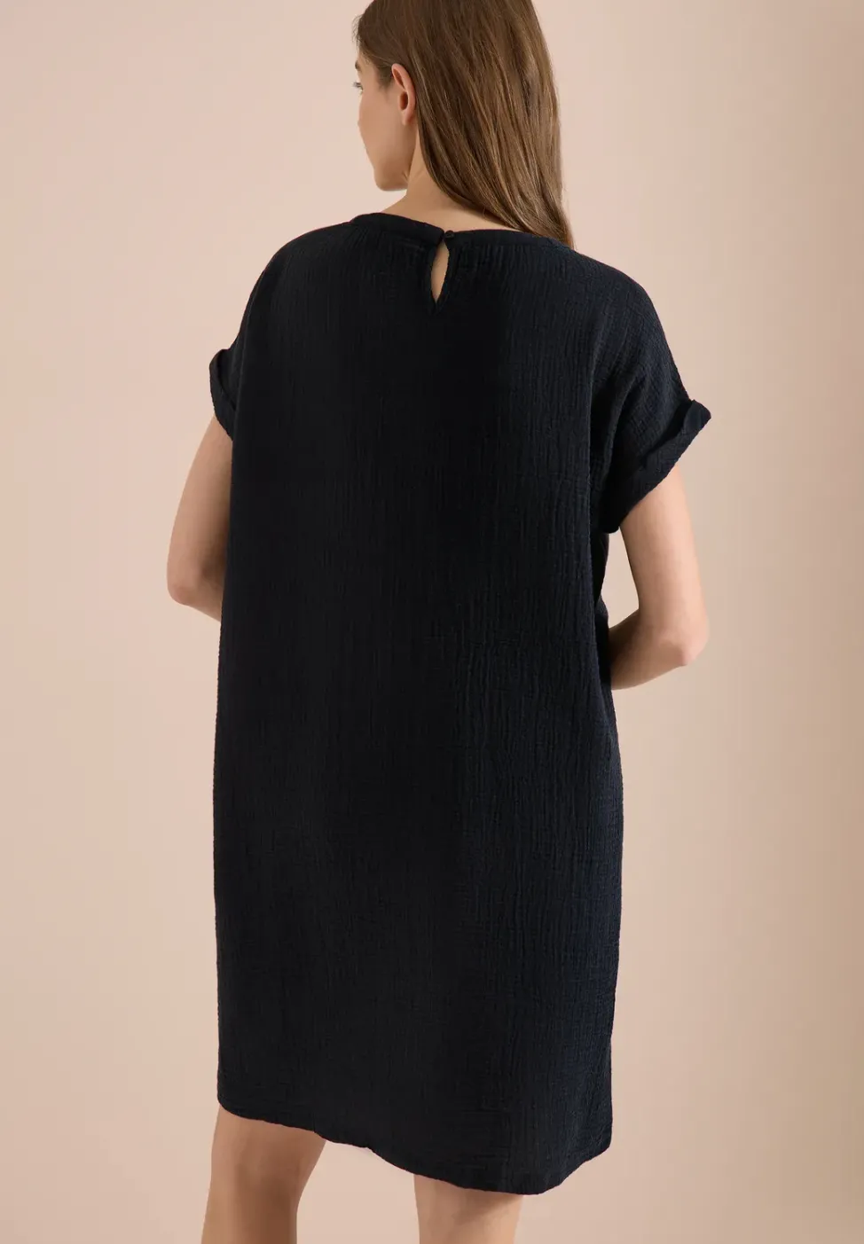 Musselin Kleid mit Kurzarm