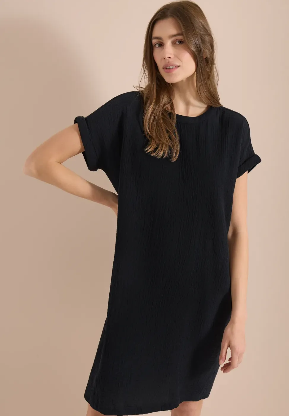 Musselin Kleid mit Kurzarm