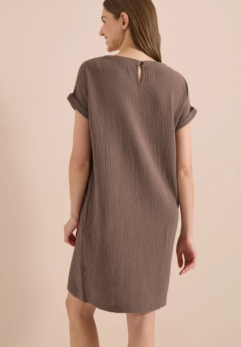 Musselin Kleid mit Kurzarm