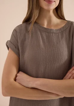 Musselin Kleid mit Kurzarm