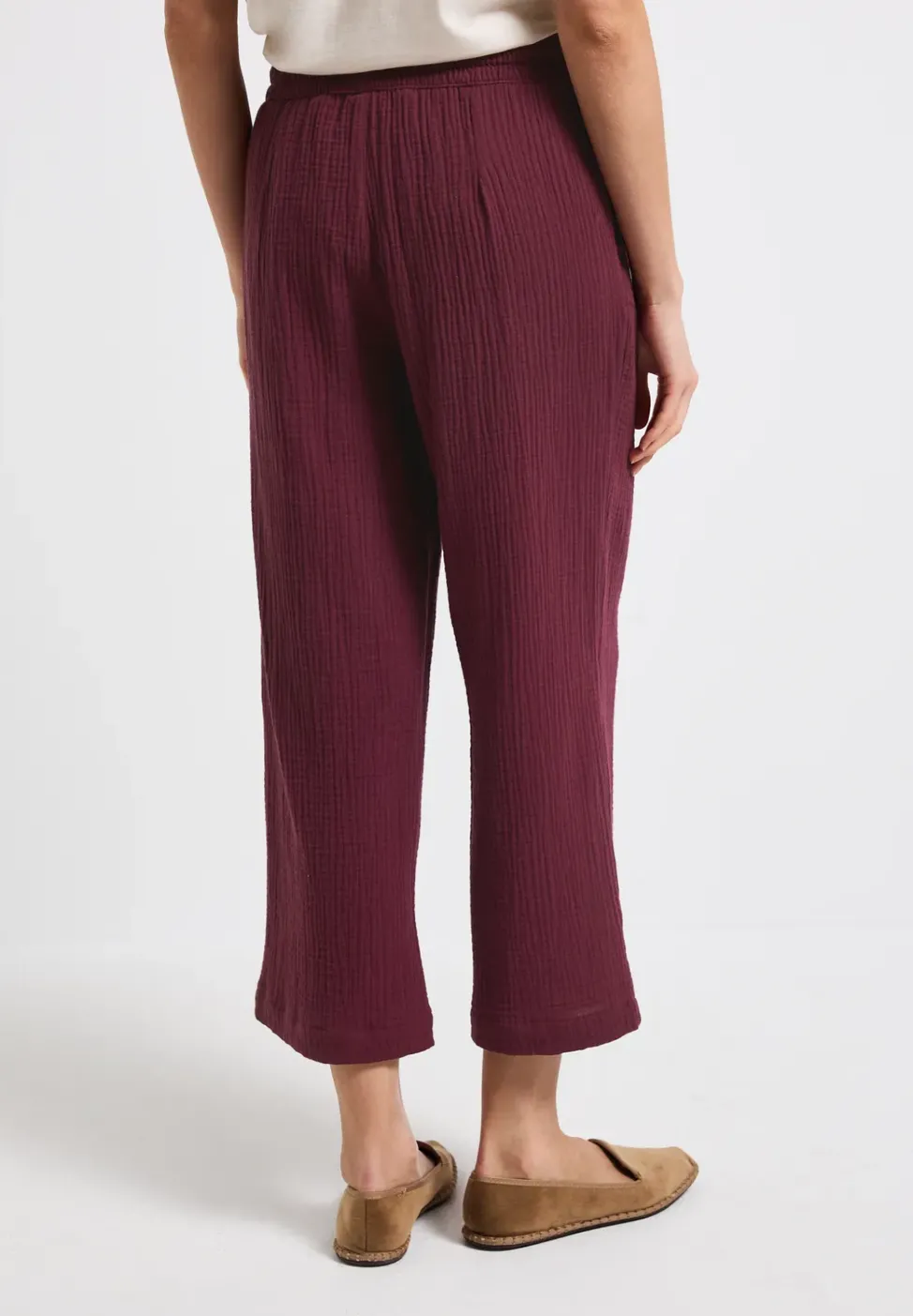 Musselin Wide Leg Hose
