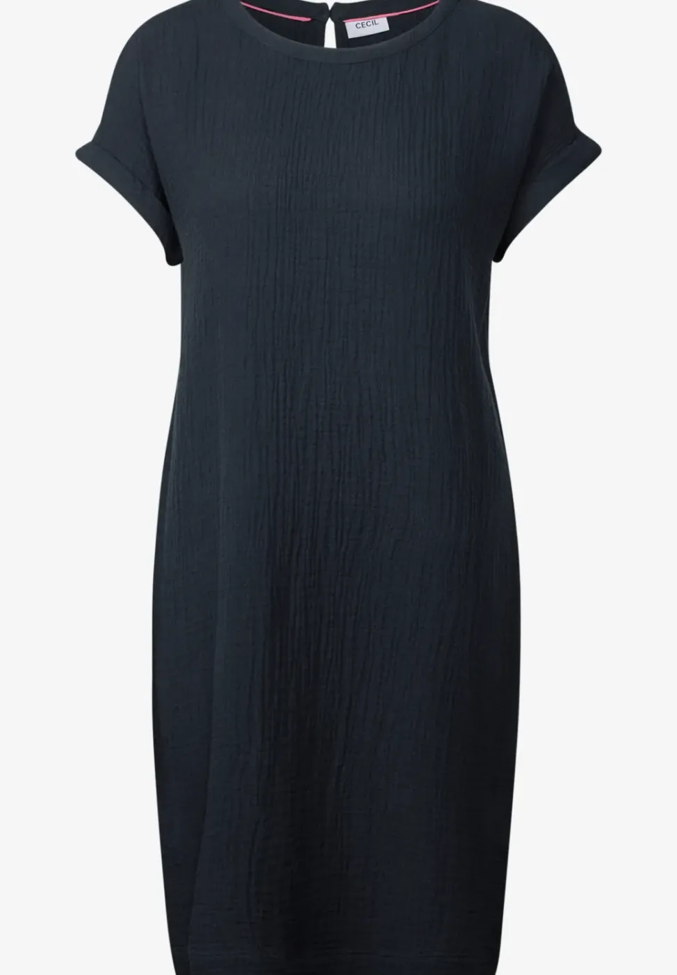 Musselin-Kleid in Unifarbe