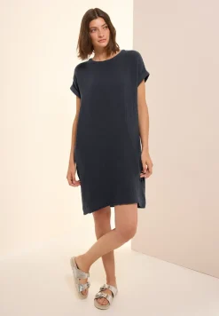 Musselin-Kleid in Unifarbe