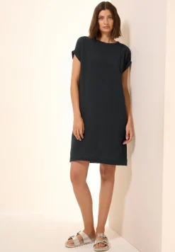 Musselin-Kleid in Unifarbe