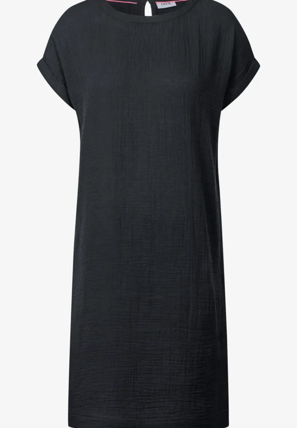 Musselin-Kleid in Unifarbe