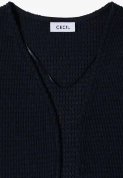 Offene 3/4-Arm Jacke im Ajour-Look