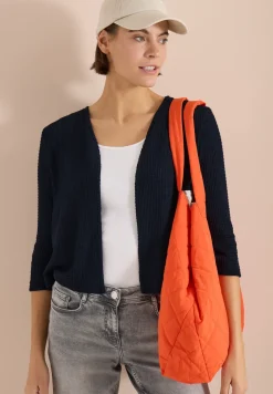 Offene 3/4-Arm Jacke im Ajour-Look
