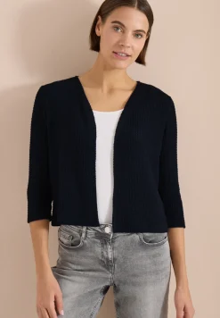 Offene 3/4-Arm Jacke im Ajour-Look