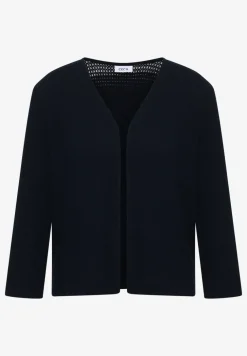 Offene 3/4-Arm Jacke im Ajour-Look