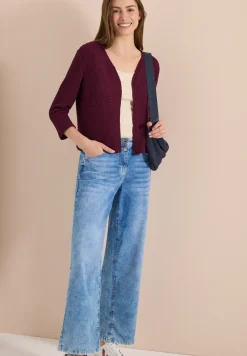Offene 3/4-Arm Jacke im Ajour-Look
