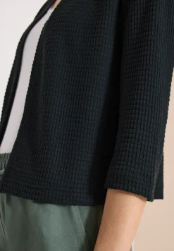 Offene 3/4-Arm Jacke im Ajour-Look