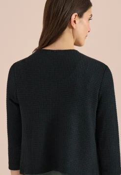 Offene 3/4-Arm Jacke im Ajour-Look