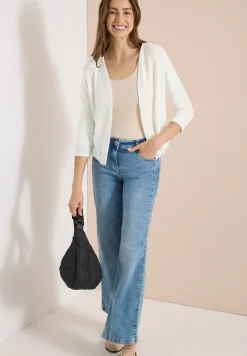 Offene 3/4-Arm Jacke im Ajour-Look