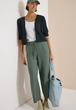 Offene 3/4-Arm Jacke in Rippstruktur