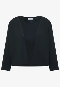 Offene 3/4-Arm Jacke in Rippstruktur