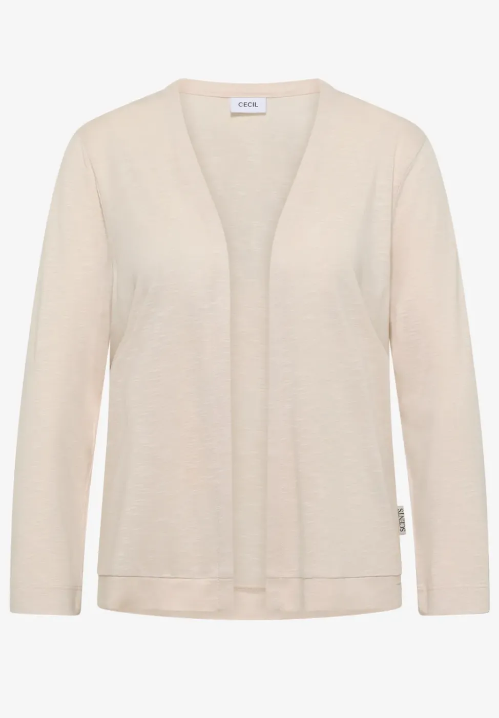 Offene Jacke in Unifarbe mit 3/4-Arm