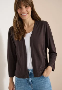 Offene Jacke in Unifarbe mit 3/4-Arm