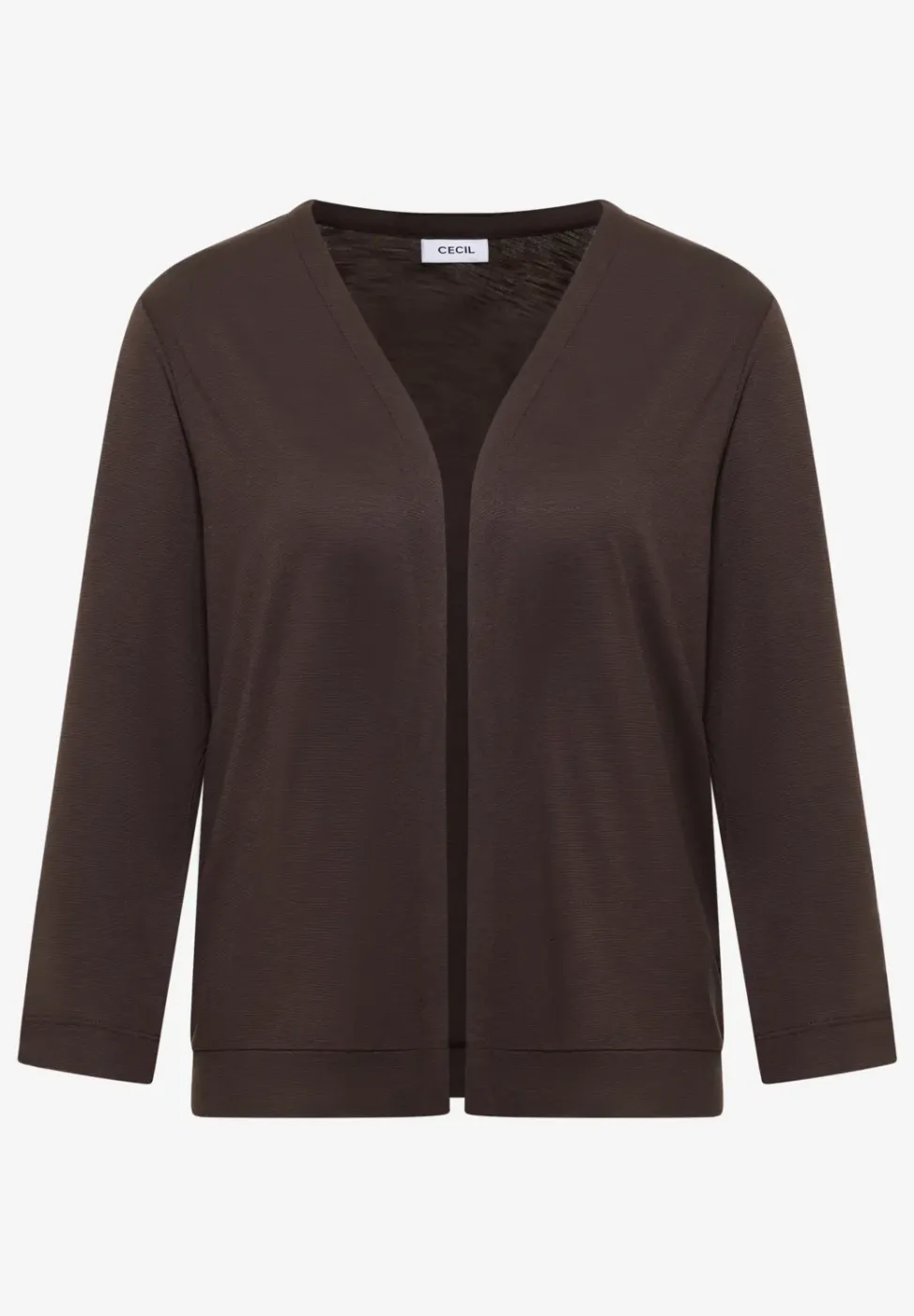 Offene Jacke in Unifarbe mit 3/4-Arm