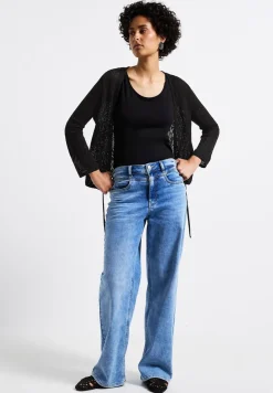 Offene Ajour-Look Jacke