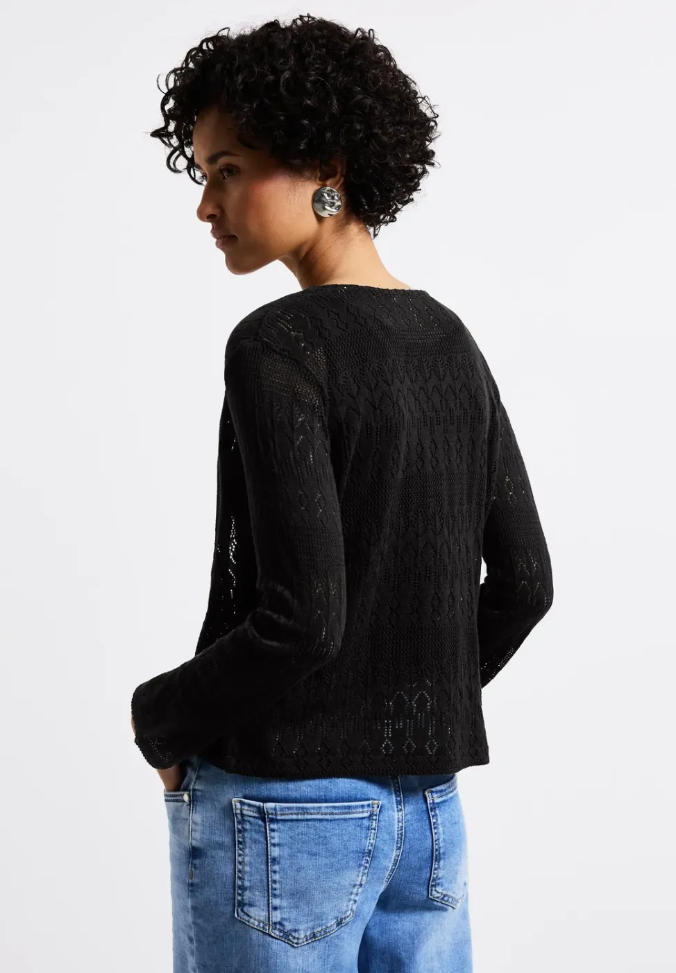 Offene Ajour-Look Jacke