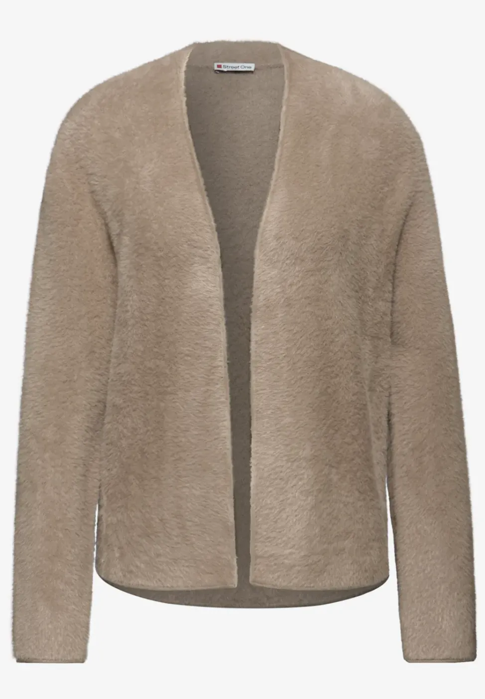 Offener Federgarn-Cardigan