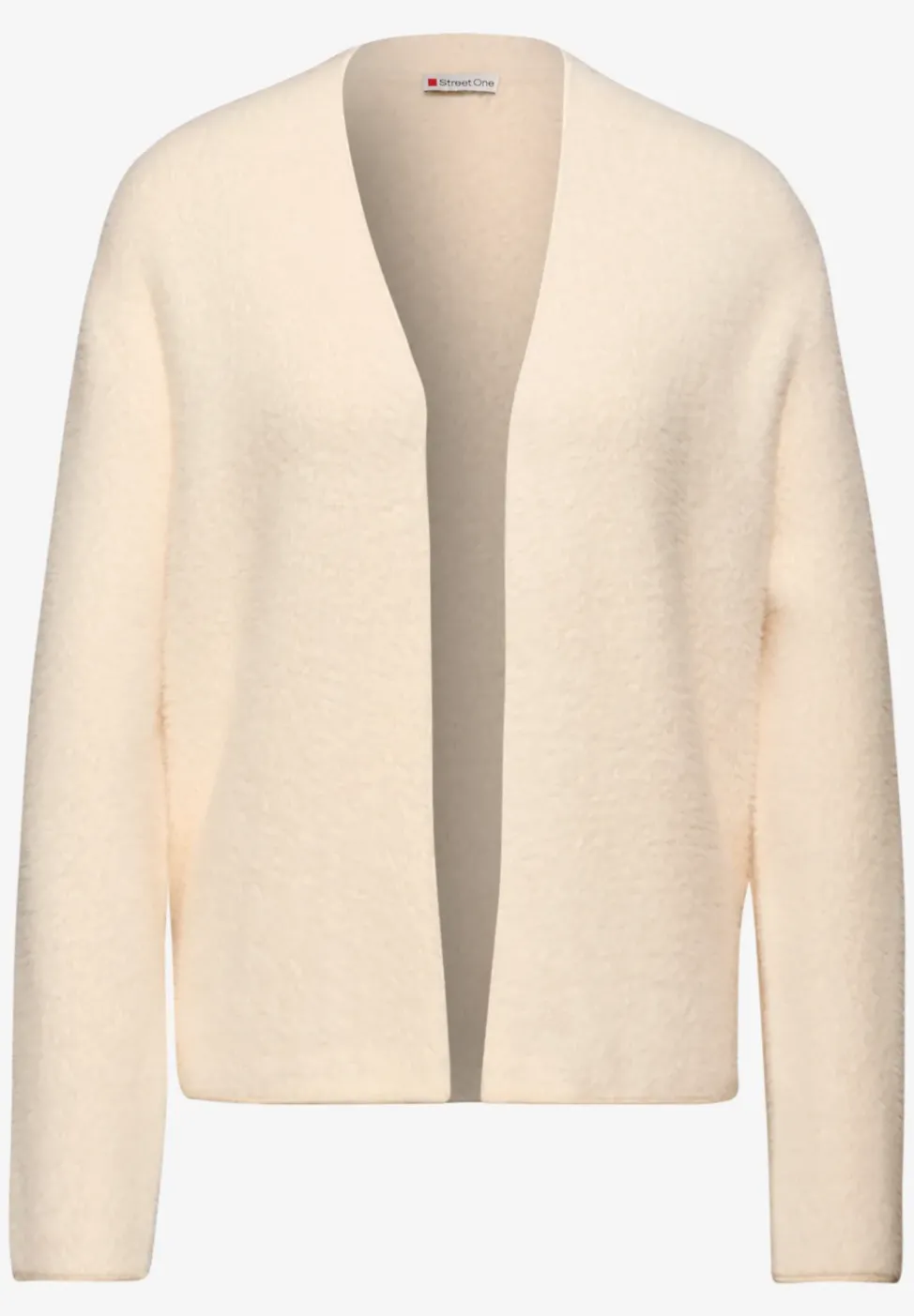 Offener Federgarn-Cardigan