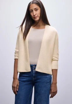 Offener Federgarn-Cardigan