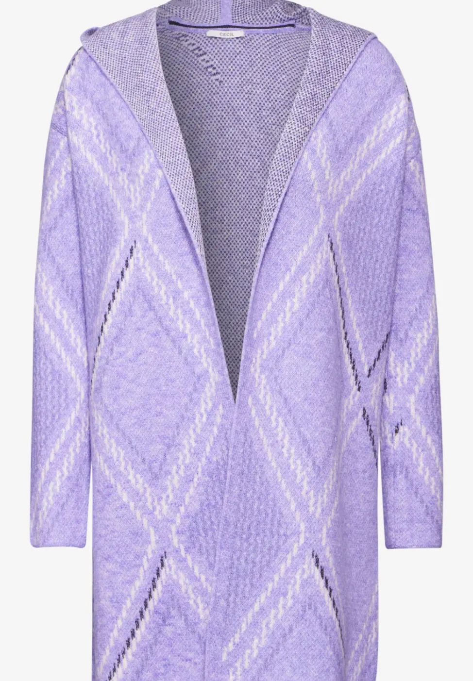 Offener Cardigan mit Kapuze