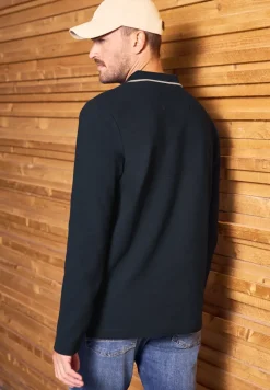 Ottoman Poloshirt mit Zipper