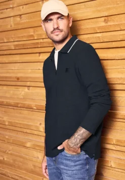 Ottoman Poloshirt mit Zipper